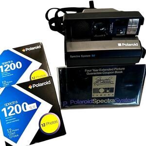 Polaroid Spectra System SE Vintage Instant Camera w/2 Packs of Film